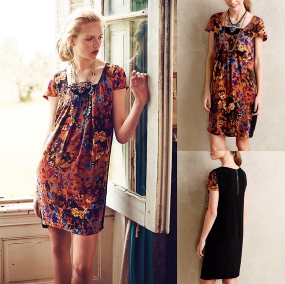 Anthropologie Dresses & Skirts - Anthro Maeve XS XSMALL Pintura Silk Shift Dress